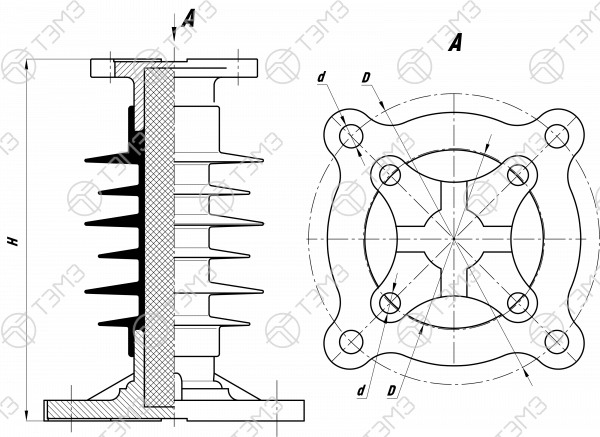 Изоляторы опорные стержневые типа ОСК&nbsp;30‑20