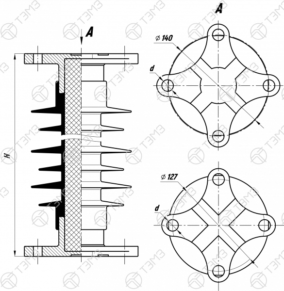 Изоляторы опорные стержневые типа ОСК&nbsp;10‑20