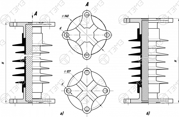 Изоляторы опорные стержневые типа ОСК 8(10,12.5)-35