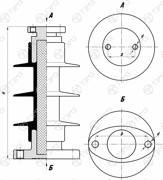 Изоляторы опорные стержневые типа ОСК&nbsp;4(6)‑10
