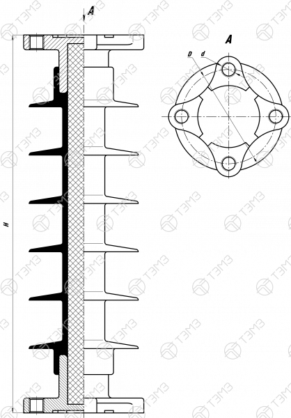 Изоляторы опорные стержневые типа ОСК 4(6)‑10 Изоляторы опорные стержневые типа ОСК 4(6)‑10