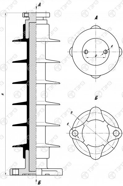 Изоляторы опорные стержневые типа ОСК 4(6)‑10 Изоляторы опорные стержневые типа ОСК 4(6)‑10