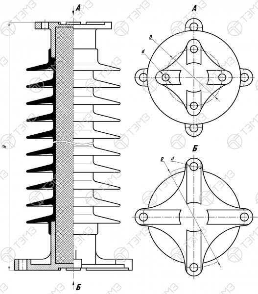 Изоляторы опорные стержневые типа ОСК 20‑110 Изоляторы опорные стержневые типа ОСК 20‑110